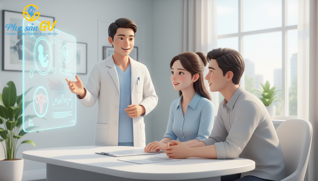 Bác sĩ Phụ Sản Gò Vấp tư vấn cho cặp vợ chồng về phương pháp hỗ trợ sinh sản tại phòng khám