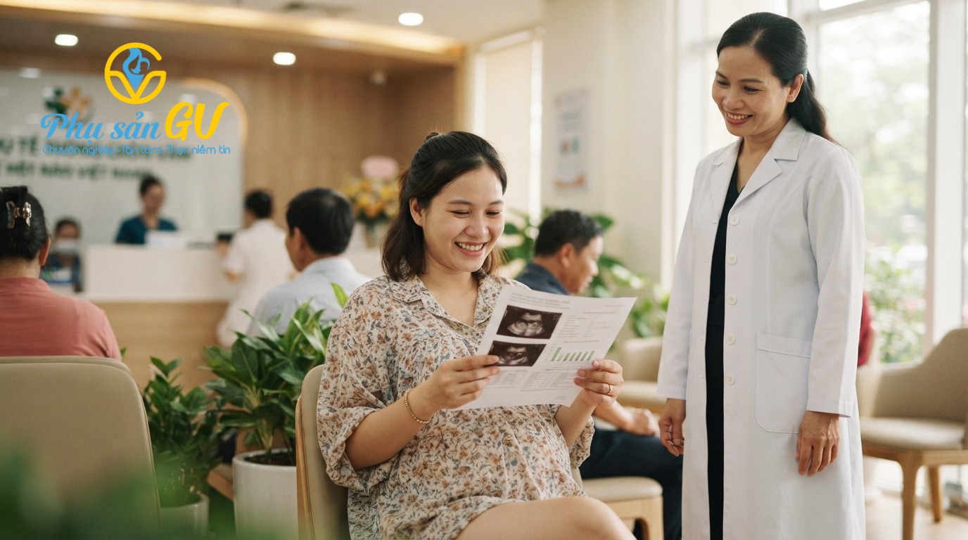  Mẹ bầu an tâm và hạnh phúc khi nhận kết quả sàng lọc dị tật thai nhi bình thường